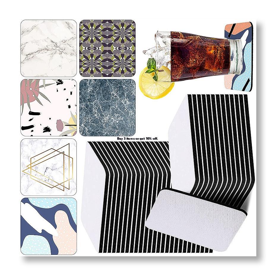 Coaster Sublimation Blank - ✱ 35 штук квадратных подставок для