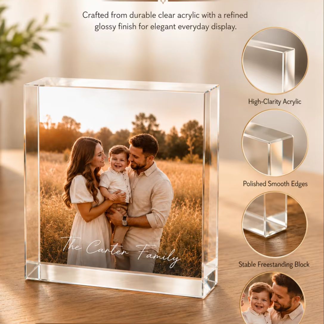 Персонализированный семейный а – обзор и цена Photo Acrylic Block